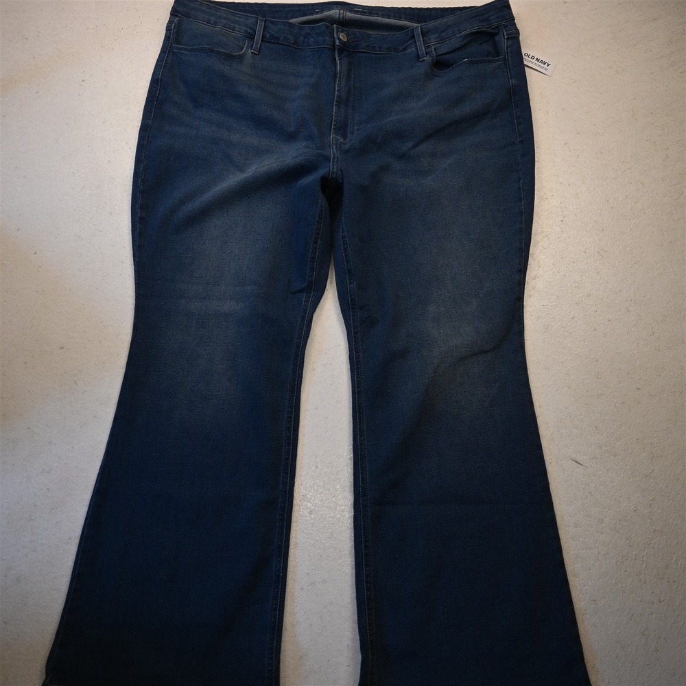Old Navy 24 High Rise Wow Flare Dark Stretch Denim Womens Jeans